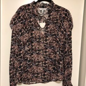 Dark Floral Flowy Top & Other Stories